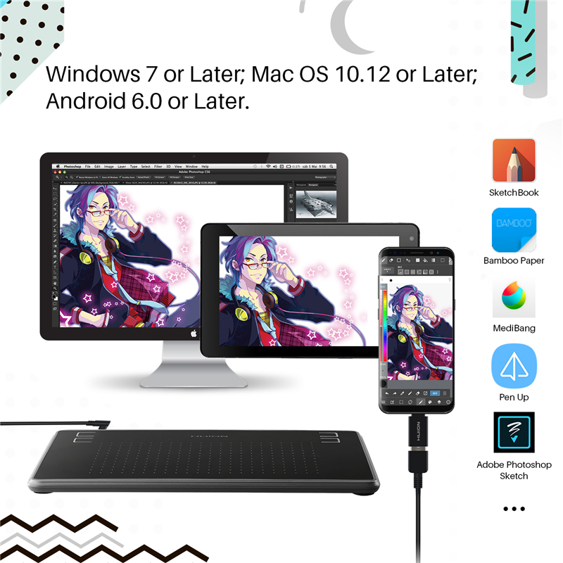 Stock H430P Animation Design A - đánh giá và giá Drawing Pad Signature