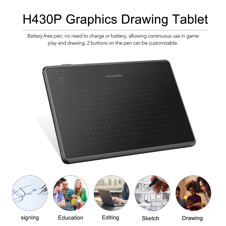 Stock H430P Animation Design A - đánh giá và giá Drawing Pad Signature